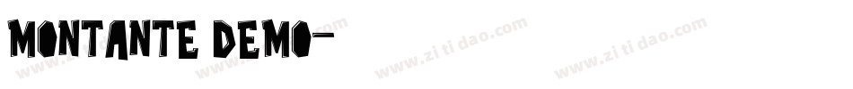 Montante Demo字体转换